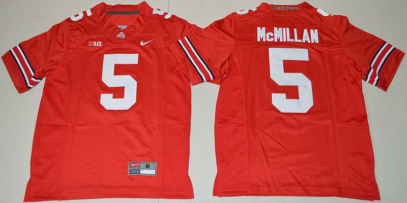 Ohio State Buckeyes #5 Raekwon McMillan Red College Football Stitched Jersey